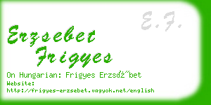 erzsebet frigyes business card